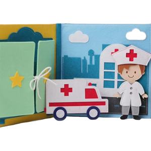 Livre d'activités <span class=keywords><strong>en</strong></span> feutre interactif Montessori unisexe, livre d'activités silencieux pour les garçons, jouets éducatifs pour enfants - Product Image 1