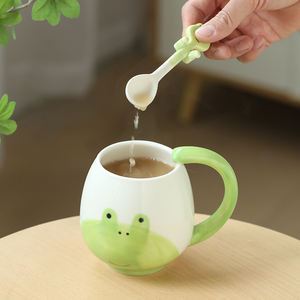 Taza de cerámica de rana creativa, vaso de porcelana con logotipo personalizado, 15oz, <span class=keywords><strong>2023</strong></span> ml, envío en oferta, 450 - Product Image 4