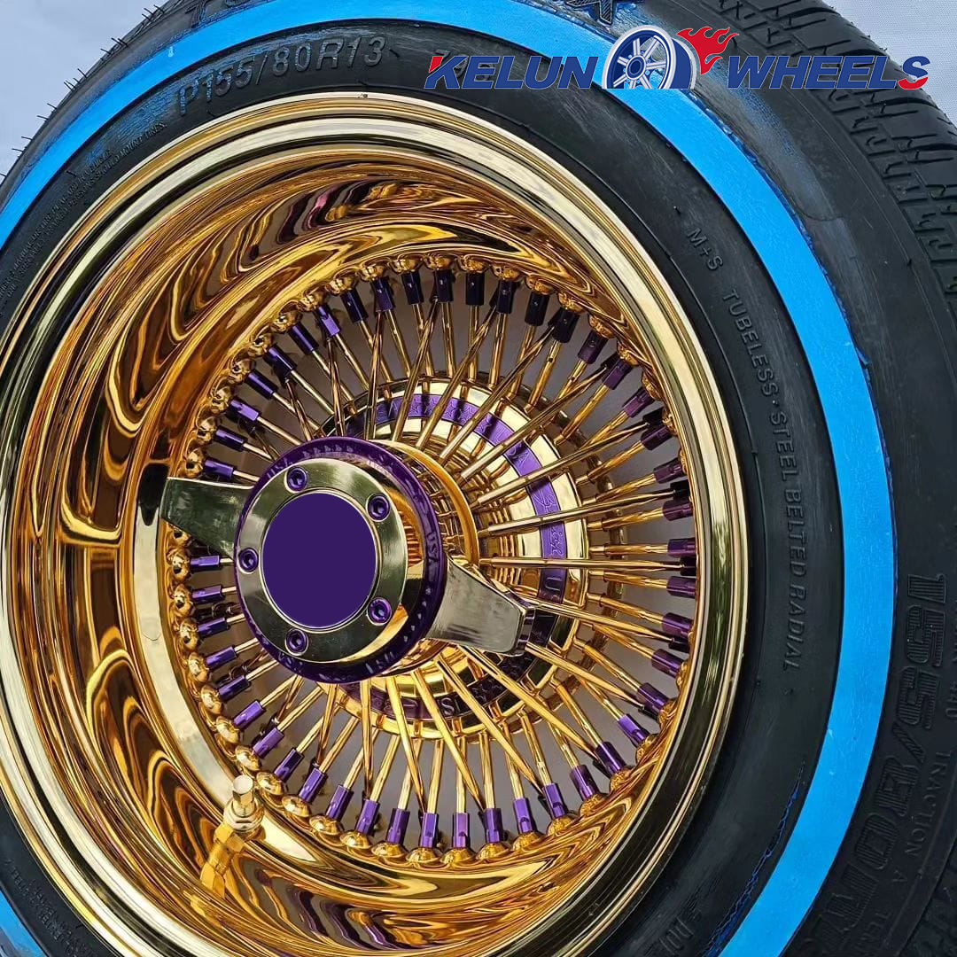 Lowrider 13x7 Rev100クロスレーススポークオールゴールドデイトン