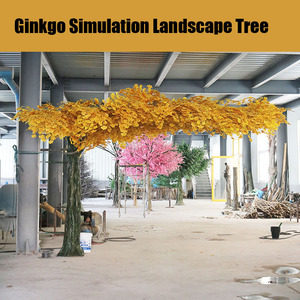Fábrica personalizada grande al aire libre árbol de Ginkgo <span class=keywords><strong>Artificial</strong></span> 3M alta simulación paisaje árboles centro comercial escénico plástico - Product Image 5