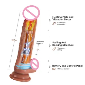 Telecomando senza fili Dildo pene ventosa pene Phallus realistico Dildo vibratore giocattoli del sesso gomma artificiale per le donne
