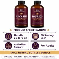Paquete de Suplementos Herbales de Fruto de Guanábana y Semilla Negra, Suplemento Rico en Antioxidantes, Fábrica GMP, OEM/ODM, Marca Privada