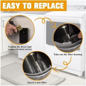 Filtre pour machine à laver DC61-02595A compatible avec le sèche-linge Samsung, installation facile, usage domestique, matériau plastique - Product Image 3