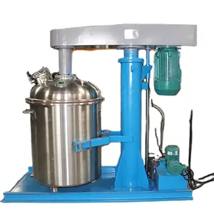 30kw High speed vacuum disperser for chemical liquid with automatic lifting and heating function