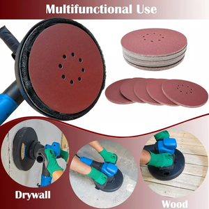 En stock 300 disques abrasifs <span class=keywords><strong>de</strong></span> 225 mm (9 pouces) à 8 trous, auto-agrippants, grain 40/60, pour ponceuse à cloisons sèches, élimination rapide des matériaux lourds, livraison rapide - Product Image 6
