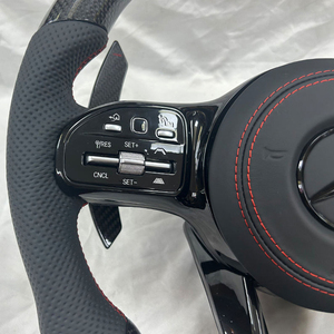 Volante in pelle carbonio per <span class=keywords><strong>Mercedes</strong></span>-Benz C300 C200 <span class=keywords><strong>C180</strong></span> W204 W211 W213 W205 W447 E63 - Product Image 3