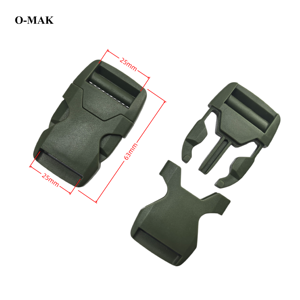 Fibbia a Sgancio Laterale in POM Verde Pantone 574C Personalizzata da 25mm, Resistente, con Logo <span class=keywords><strong>Laser</strong></span>, per Gilet Tattico, Casco, Pettorina per Animali Domestici, Trendy e Classica - Product Image 3