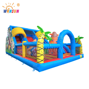 Winsun exterior de un solo carril tema de la jungla castillo inflable Combo parque infantil Material de PVC certificado CE ignífugo impermeable - Product Image 4