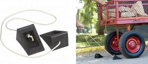 Cales de roue en caoutchouc robustes pour voitures et motos avec corde, bloc de sécurité de stationnement antidérapant - Product Image 6