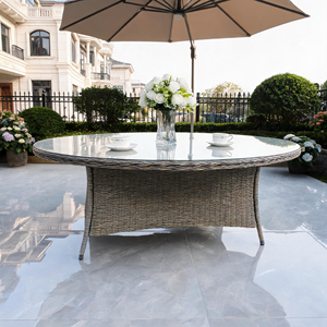 Factory Wholesale Only Heavy Duty 8-Piece Rattan Dining Set Commercial Grade Furniture for Resort & Hotel Projects - Product Image 3