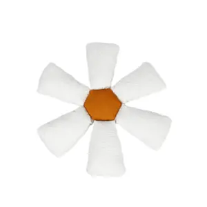 Tiff Home grosir kualitas tinggi 45*45cm ramah lingkungan sarung bantal bunga aster putih indah dan oranye