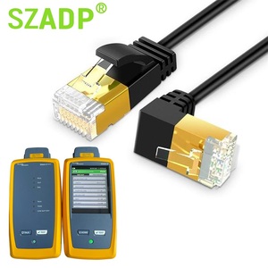 Chất lượng cao cáp <span class=keywords><strong>Ethernet</strong></span> Cat5 <span class=keywords><strong>CAT5e</strong></span> CAT6 cat6A cáp 90 độ L hình dạng RJ45 trái hoặc phải góc UTP Mạng vá dây - Product Image 6