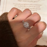 Anneaux de dragon en cristal de cuivre et de laiton minimalistes populaires européens et américains, anneaux ouverts ajustables pour femmes, bijoux