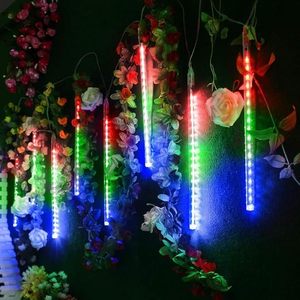 Hot bán 30cm <span class=keywords><strong>Led</strong></span> mưa sao băng mưa Đèn chuỗi cho cây giáng sinh trang trí 8 chi nhánh ngoài trời chuỗi đèn cho lễ hội - Product Image 6