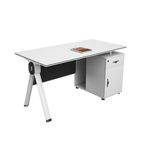Bureau d'angle moderne en bois pour ordinateur, avec tiroirs modulaires en MDF, idéal pour le travail et l'étude à domicile