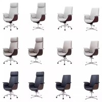 Executive cuir moderne confortable siège de bureau en bois computer manager chaises en cuir luxury sillas de oficina