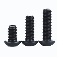 Vis à tête cylindrique à six pans creux en acier inoxydable noir ISO7380 vis Allen à six pans creux