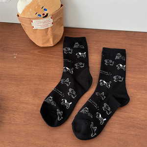 Calcetines de Algodón Coloridos Supersky con Diseño de Perro Salchicha, Calcetines Deportivos para Mujer, Calcetines de Punto para Primavera/Verano - Product Image 3