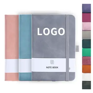 Caderno de capa dura de couro 2024 para presente personalizado, caderno bonito com logotipo personalizado, caderno de negócios A5 Pu, presente personalizado por atacado