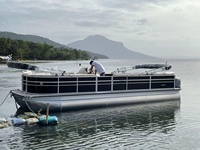 Bateau à pontons en aluminium à trois tubes, de luxe, de loisir, sportif, à grande vitesse, avec un design nouveau et de qualité supérieure, couleur personnalisable, à vendre
