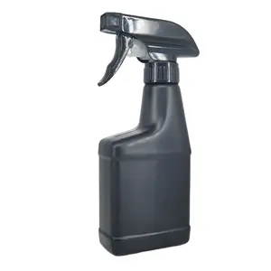 Botella vacía de plástico HDPE, pulverizador de gatillo negro de 250ml, con dos pegatinas en cada lado - Product Image 1