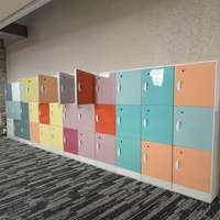 Casier de rangement robuste en ABS de haute qualité avec serrures pour bureaux, gymnases, vestiaires et compartiments à bagages, structure démontable