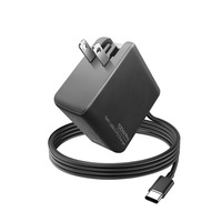 Adaptateur secteur PD 100W GaN ignifuge, câble de charge haute puissance, chargeur universel pour tablette, entrée 110-240V, 2 ports Type-C compatibles avec plusieurs appareils