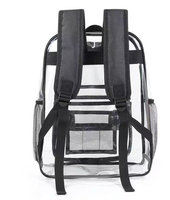 Sac à dos de voyage personnalisé en PVC transparent unisexe étanche 21L de qualité OEM vente en gros avec étui à crayons pour les écoliers