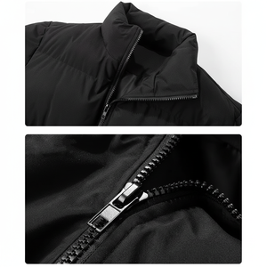 Chaqueta acolchada clásica, abrigo grueso de invierno con cuello levantado, puños elásticos y dobladillo ajustable, ropa de abrigo a prueba de viento OEM - Product Image 2