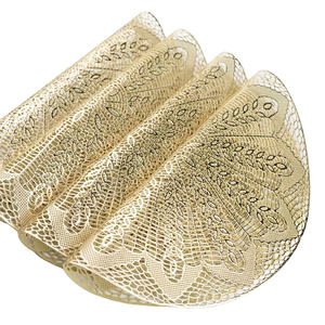 Easeful Venta Directa de Fábrica Personalizado Redondo Hueco Redondo Oro Antideslizante Mat Hogar Cocina Restaurante Pvc Mantel Individual Mesa de Comedor - Product Image 1