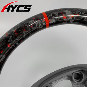 Volant sport en cuir Nappa et fibre de carbone forgée personnalisé pour Ford Fiesta <span class=keywords><strong>ST</strong></span> <span class=keywords><strong>ST</strong></span>-<span class=keywords><strong>Line</strong></span> <span class=keywords><strong>Focus</strong></span> MK4 RS - Product Image 3