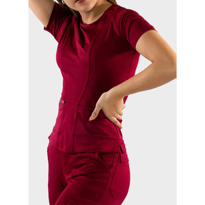 Customized Comfortable Fashionable <strong>Cheap</strong> Stretchy Slim Fit Woven <strong>Jogger</strong> Nursing Uniforms Hospital Medical Scrubs Women's - Product Image 2