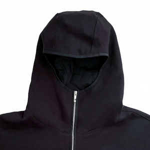 Balaclava personnalisée à fermeture éclair intégrale, en molleton français 100% coton, surdimensionné, thermique, poids lourd, broderie 3D, imperméable, unisexe - Product Image 1