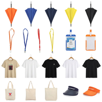 Kit promotionnel d'été personnalisé avec logo : T-shirt, sac en toile, parapluie, cordon tour de cou – Articles de marketing d'entreprise pour l'extérieur
