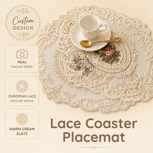 Table à manger broderie artisanat napperon Style européen dentelle <span class=keywords><strong>isolation</strong></span> <span class=keywords><strong>plaque</strong></span> tapis Anti-brûlure macramé dessous de verre tapis de Table - Product Image 1