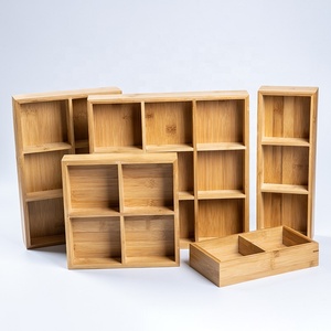 Boîte de rangement classique et écologique en bambou naturel à quatre <span class=keywords><strong>palais</strong></span> pour ornement de mariage de restaurant à domicile - Product Image 4