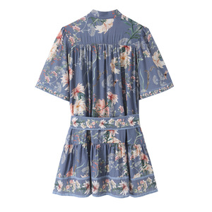 <span class=keywords><strong>Vestido</strong></span> <span class=keywords><strong>Midi</strong></span> Estampado Personalizado 2026 para Mujer con Botones Delanteros y Cintura Ajustable, <span class=keywords><strong>Vestido</strong></span> <span class=keywords><strong>Camisero</strong></span> Versátil con Cinturón de Lazo, OEM/ODM por Fábrica China - Product Image 2
