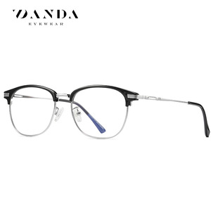 Anti Blue Light <b>Glasses</b> Rectangle Metal Frame Pc Lens 99 Light Transmittance <b>For</b> Computer <b>Gaming</b> Unisex 5054 - Product Image 3