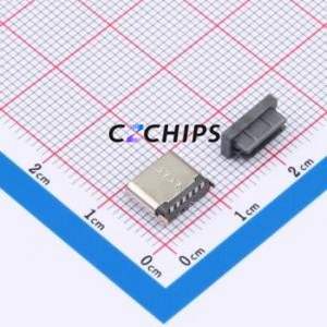 TYPE-C 6P LTH6.8 108 USB Connector SMD Connector ( Connector Type: Type-C )( Gender: Female )( Mounting Type: Vertical Mount ) - Product Image 2