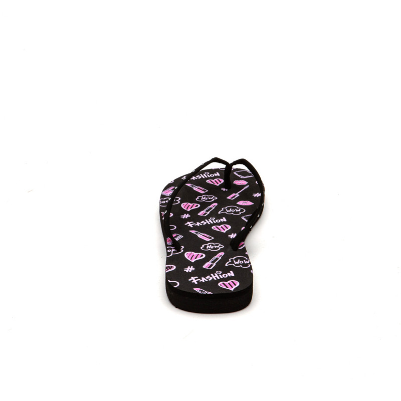 Summer Flat Beach Shoes Custom Printed Pattern Lady's Flip-flops Personality Slippers