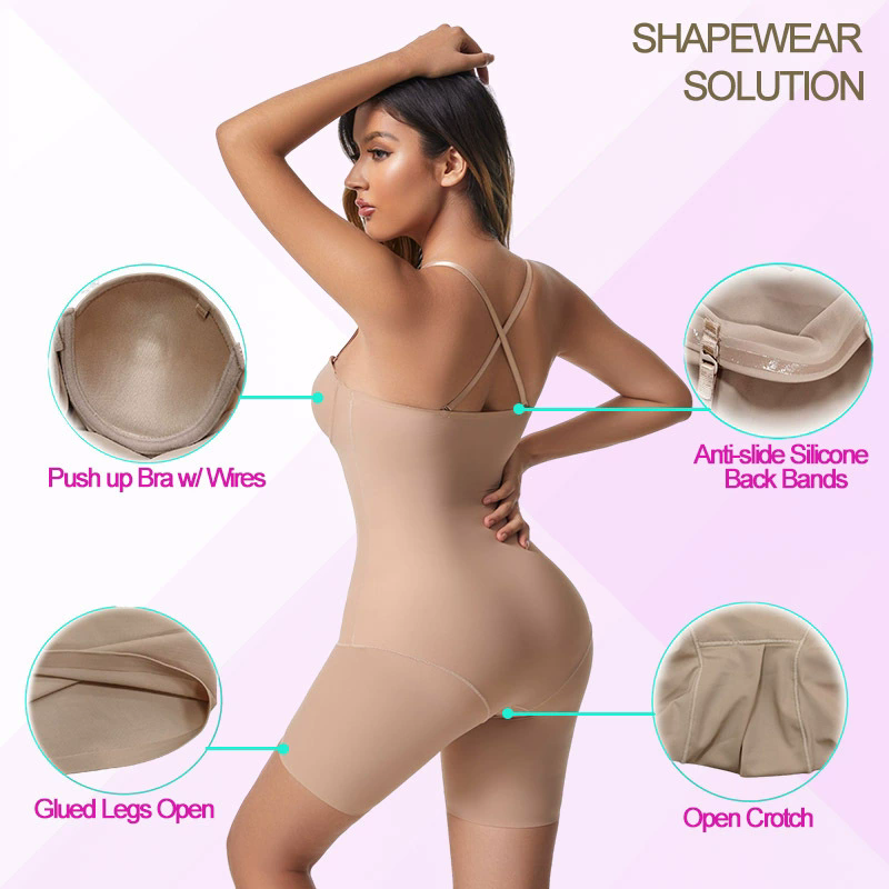 Backless Non-Slip Shapewear Bodysuit (5020): fabric stretch, recovery and seam construction reference