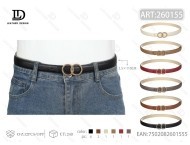 Cintura da donna con fibbia a placca da 2,5 cm, 110 cm, casual, in lega placcata - Product Image 3