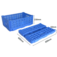 Caisse en plastique pliable HAOSEN, durable et écologique, légère, empilable et emboîtable pour la transformation alimentaire et l'emballage des légumes