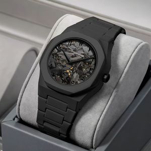 Montres de sport de luxe pour hommes, 40 mm, bracelet 20 mm, fermoir caché à bouton-poussoir, cadran à aiguilles, verre, plastique, quartz, étanche, chiffres arabes - Product Image 5