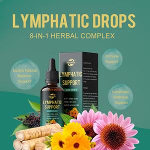 OEM ODM Hot Selling 8 in 1 Herbal <b>Blend</b> Supplements Lymphatic Cleanse Support Liquid Drops with Echinacea, Dandelion, Burdock - Product Image 3