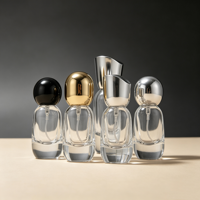 Flacon de parfum en verre de luxe en forme d'œuf de 15 ml avec bouchon à pression, échantillon de parfum, flacon vaporisateur