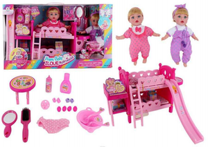 Happy Baby I Love Twin House Ensemble de poupées avec meubles et accessoires pour filles de 3 ans et plus - Product Image 3