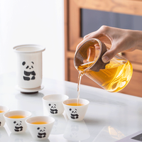Théière en céramique moderne de luxe, écologique, 600 ml, avec 2 tasses à thé, coffret cadeau, vente chaude personnalisée
