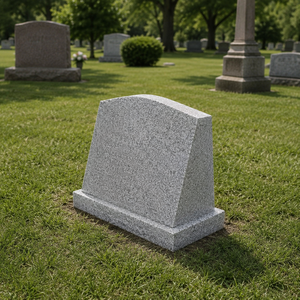 Lápida de Granito, Monumento Funerario de Estilo Tradicional Americano, Piedra Inclinada de Granito - Product Image 1