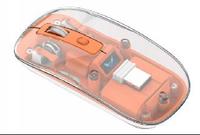 Ratón Inalámbrico para Juegos de 2.4G y Ratón Bluetooth Combinados, Estilo Mecánico, DPI Ajustable, Luces RGB, Ratón Transparente para Computadora